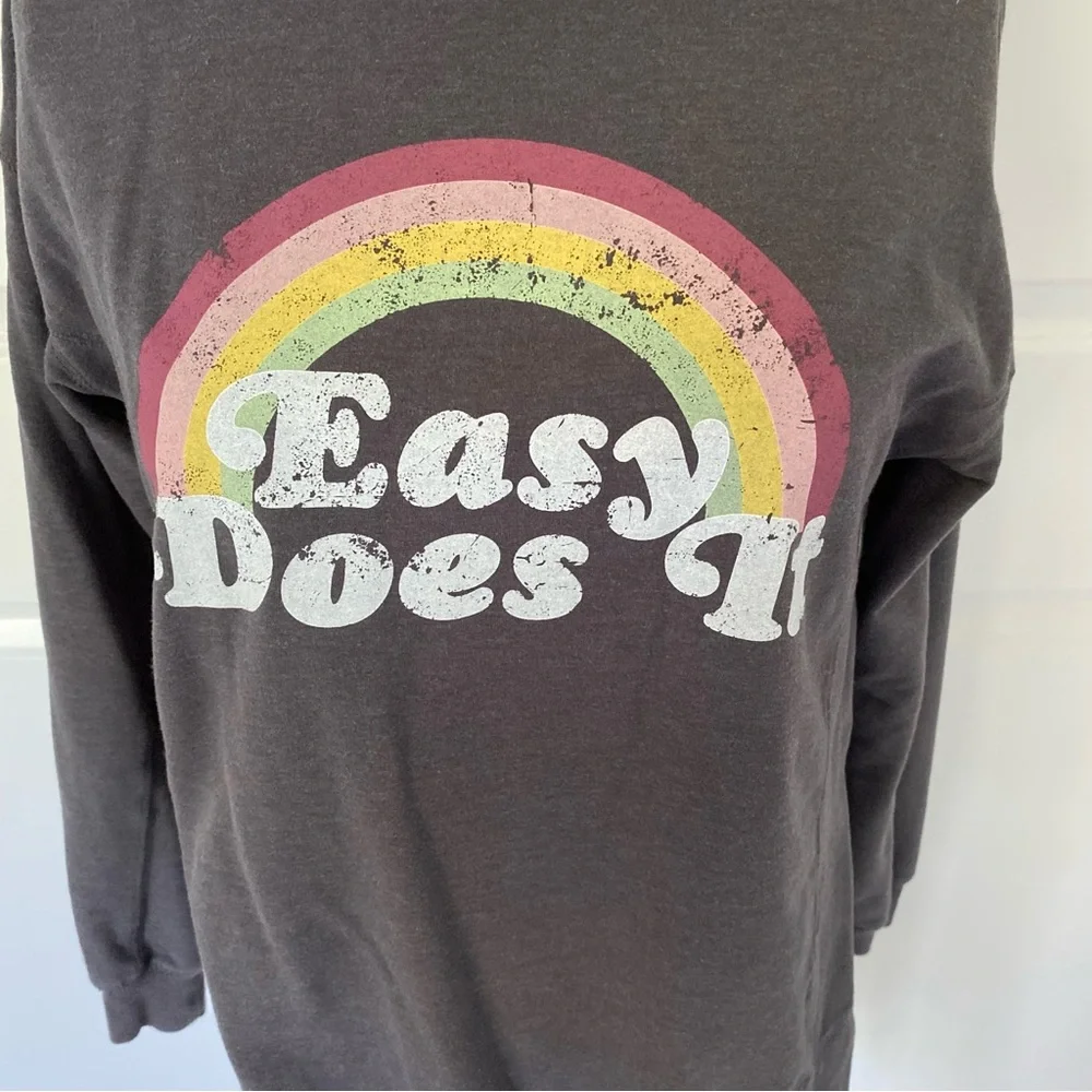 NEW Wildfox Easy Does It Crewneck Oversized Sweatshirt, Sz XS - Picture 6 of 9